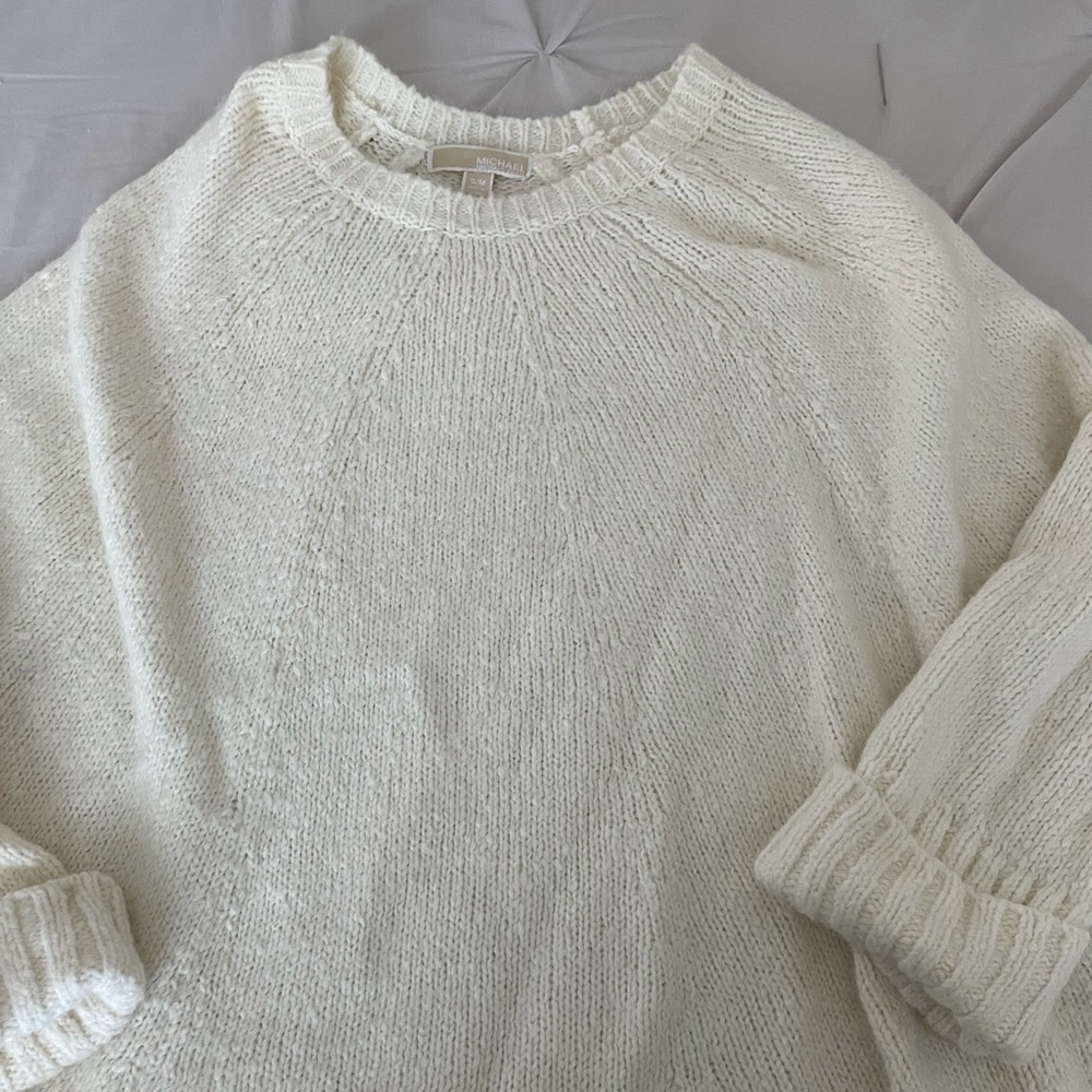 Cream poncho worn once brand Michael kors